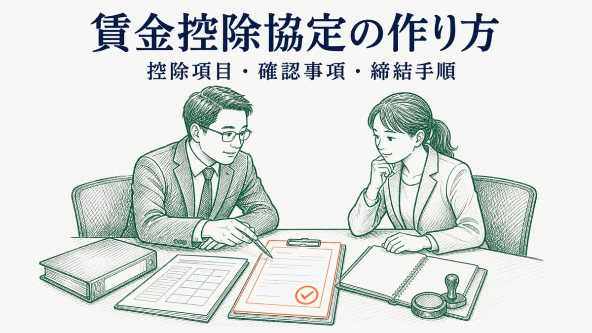 賃金控除協定の作り方|控除項目・確認事項・締結手順