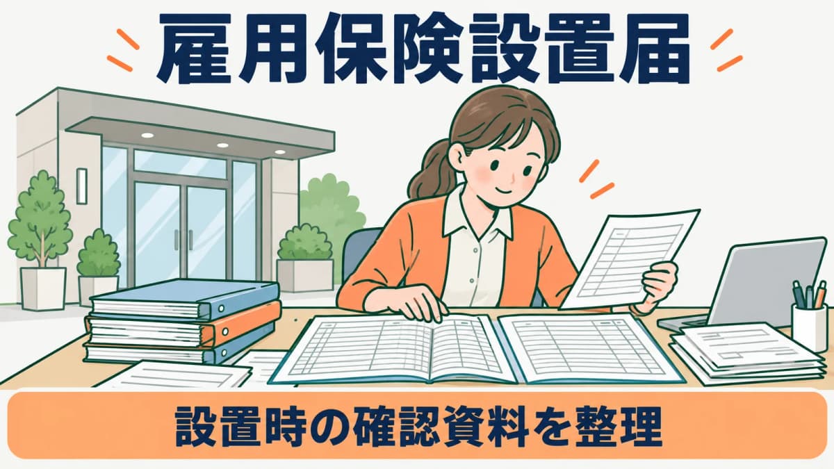 雇用保険の適用事業所設置届の記入例|労働保険成立届と分ける確認表