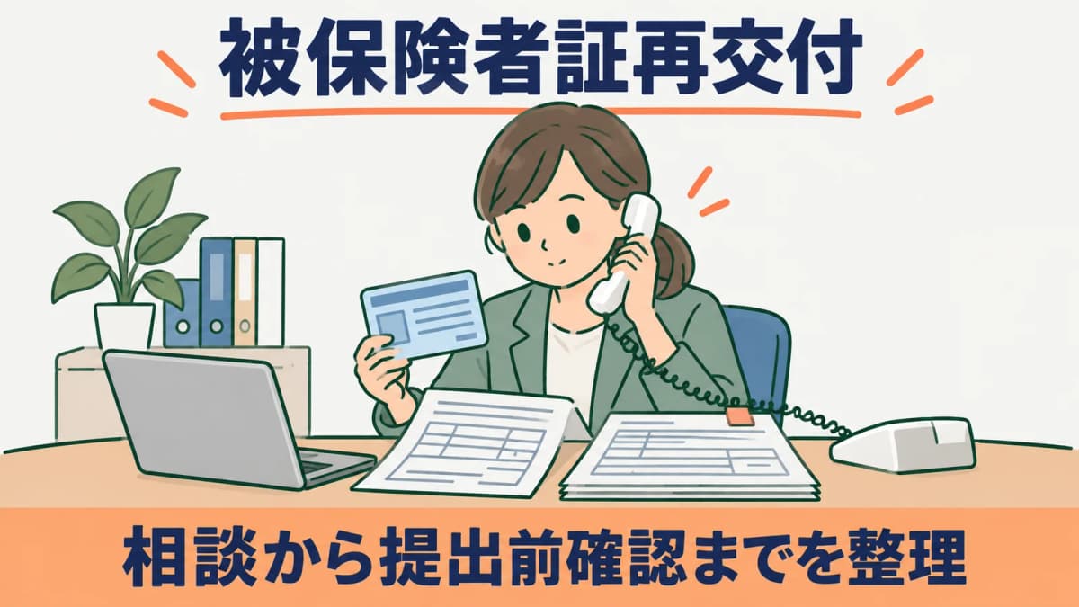 雇用保険の被保険者証を再交付するときの事業主確認表