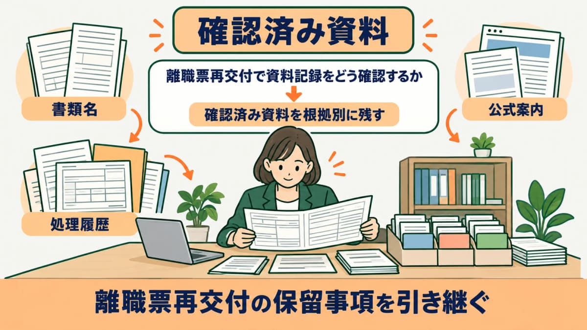 確認済み資料を分類して残す方法