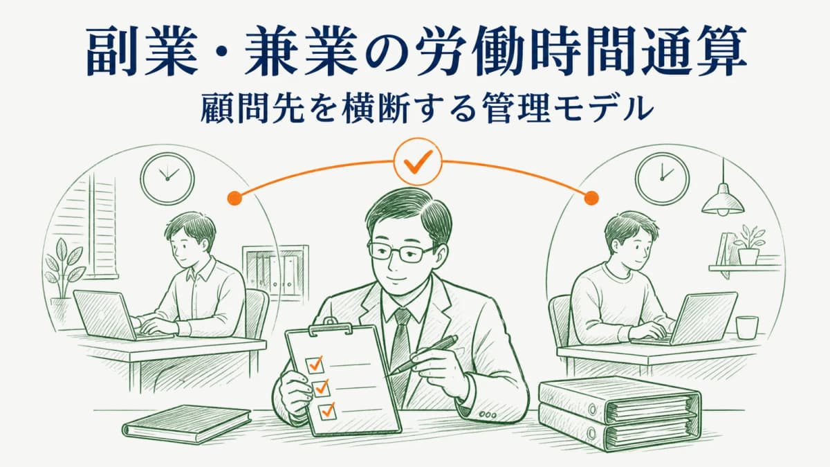 副業・兼業の労働時間通算|顧問先を横断する管理モデル