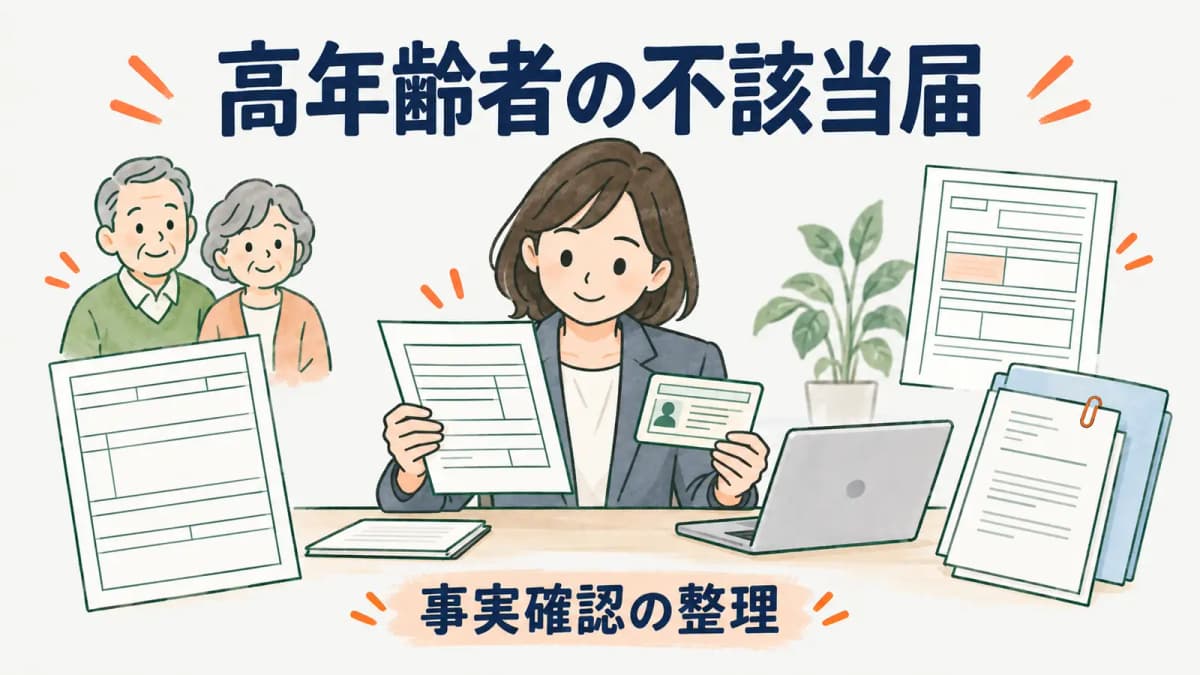 70歳以上被用者不該当届の記入例|該当届との違いと確認資料