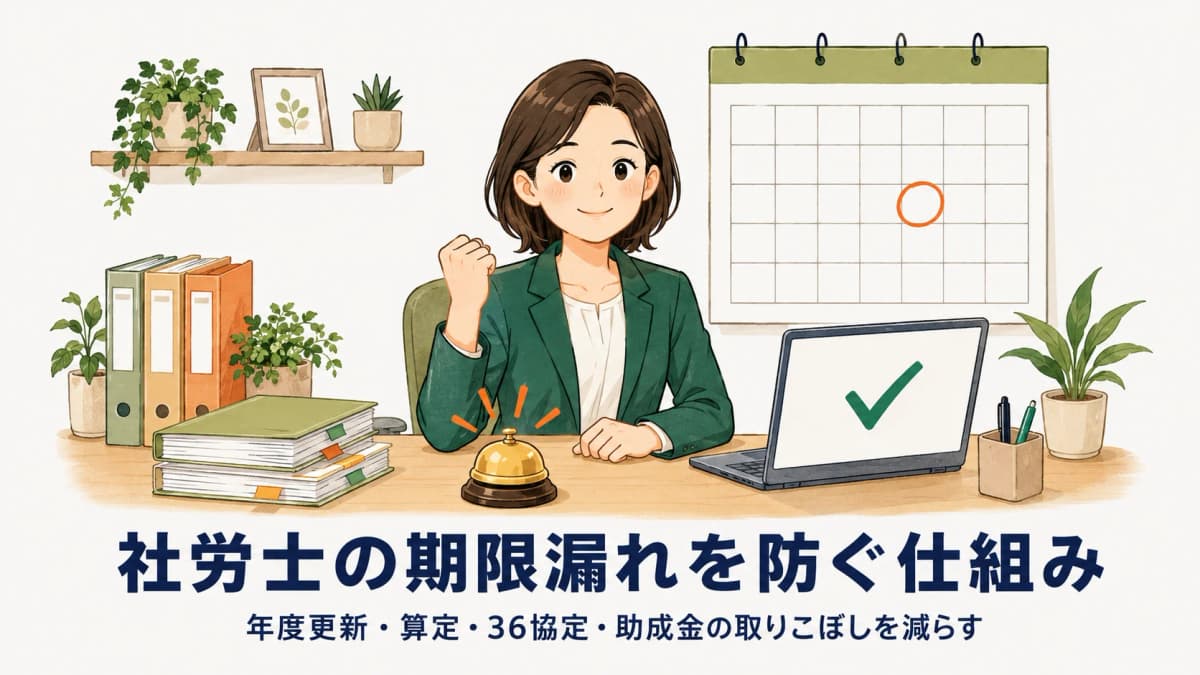社労士の期限漏れを防ぐ7つのチェックリストと仕組み【2026年版】
