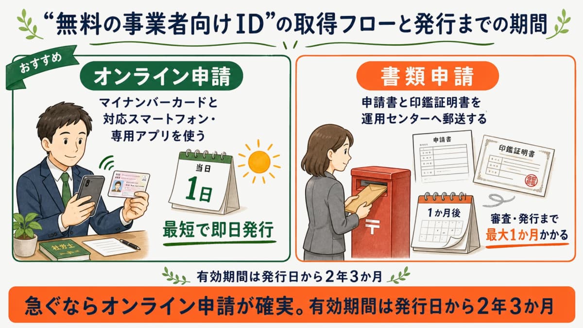 GビズIDプライムの取得フローと発行期間