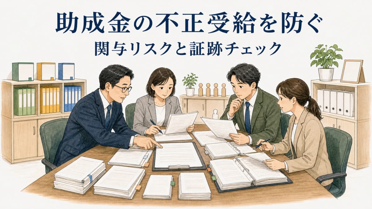 助成金の不正受給を防ぐ社労士実務|関与リスクと証跡チェック