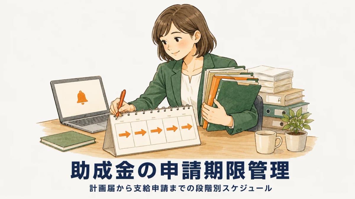 助成金の申請期限管理|計画届〜支給申請の段階別スケジュール【2026年度版】