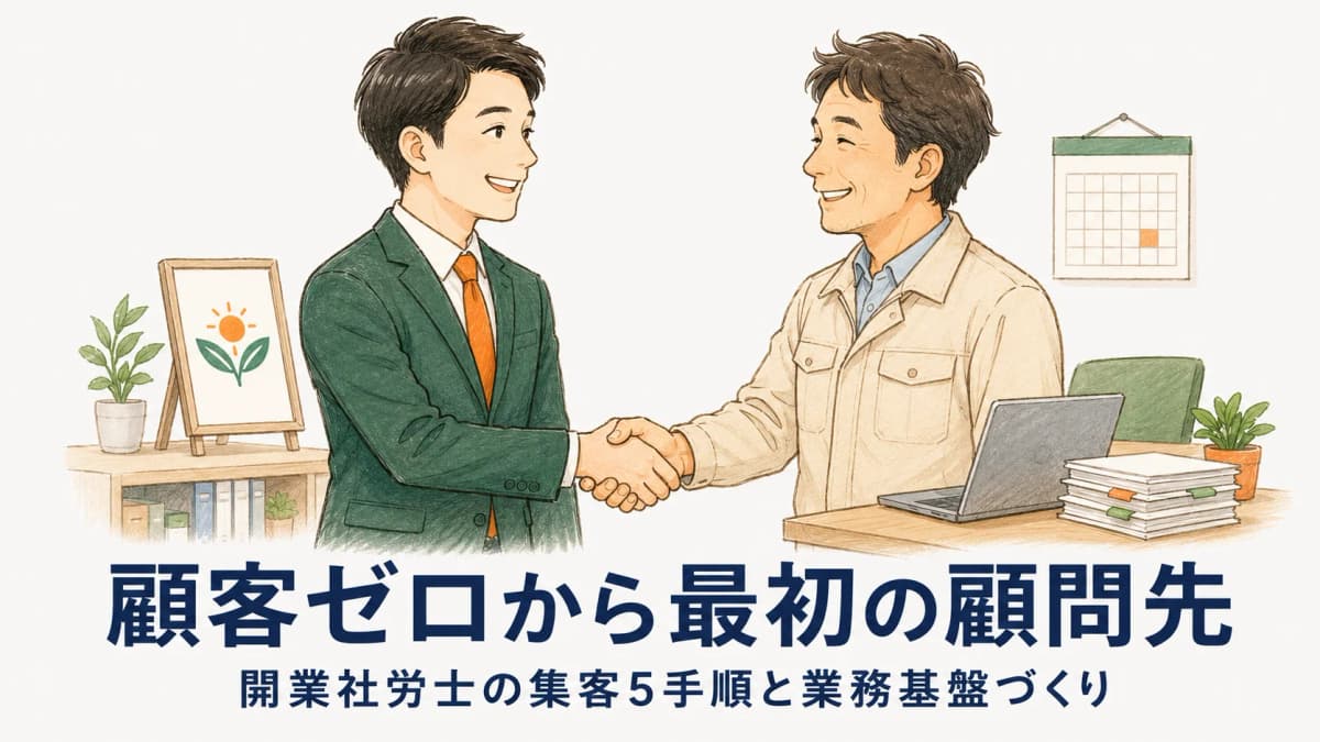 社労士開業の集客|顧客ゼロから最初の顧問先を獲得する方法