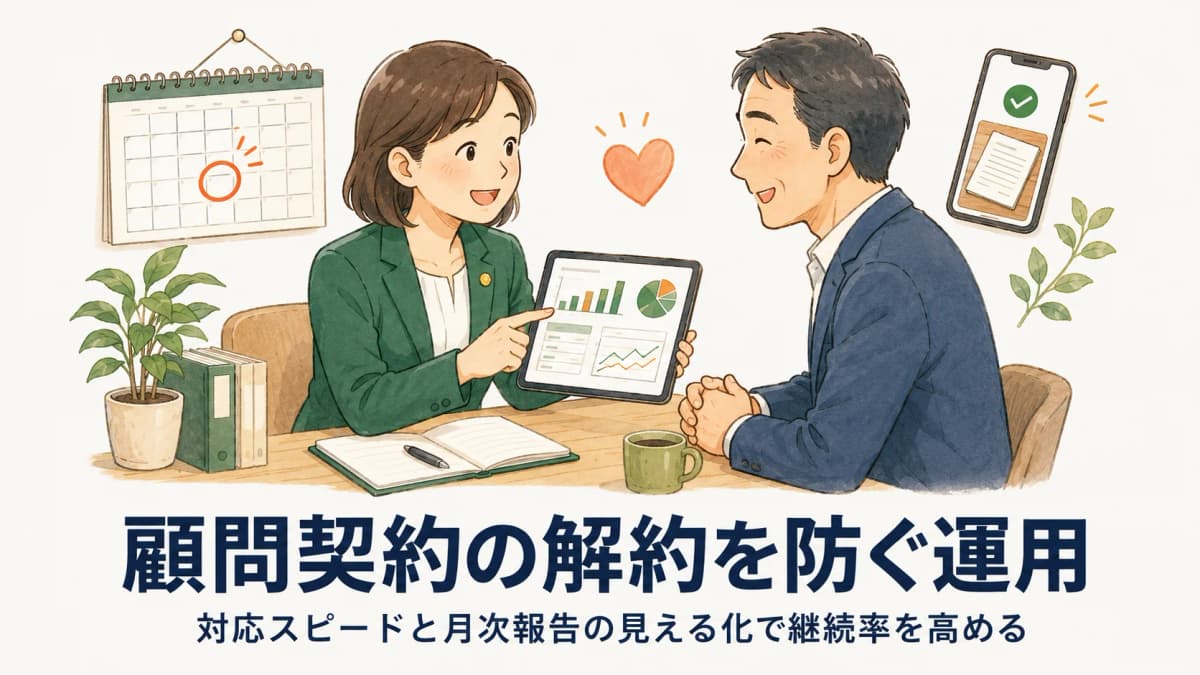 社労士の顧問契約を継続させる解約防止のポイント|月次報告の見える化