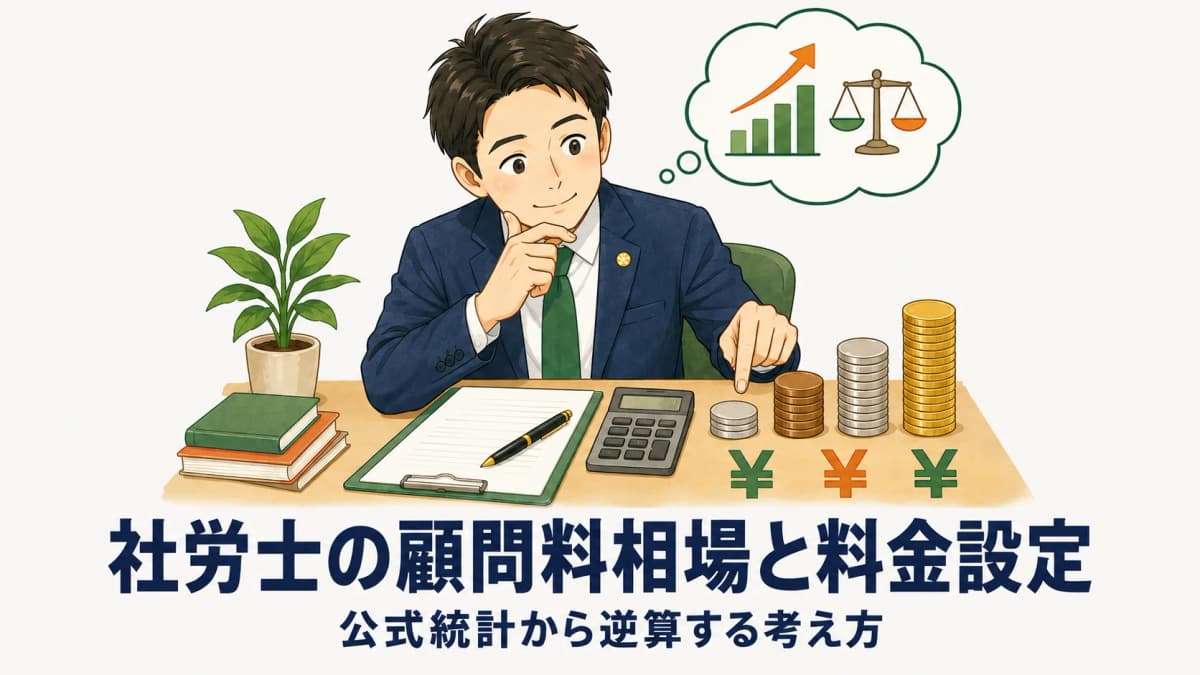 社労士の顧問料相場は?公式統計から逆算した料金設定の考え方