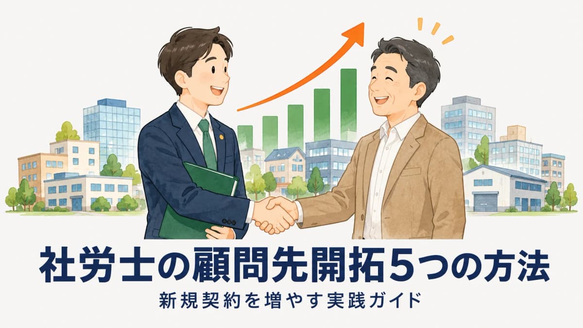 社労士の顧問先開拓5つの方法|新規契約を増やす実践ガイド