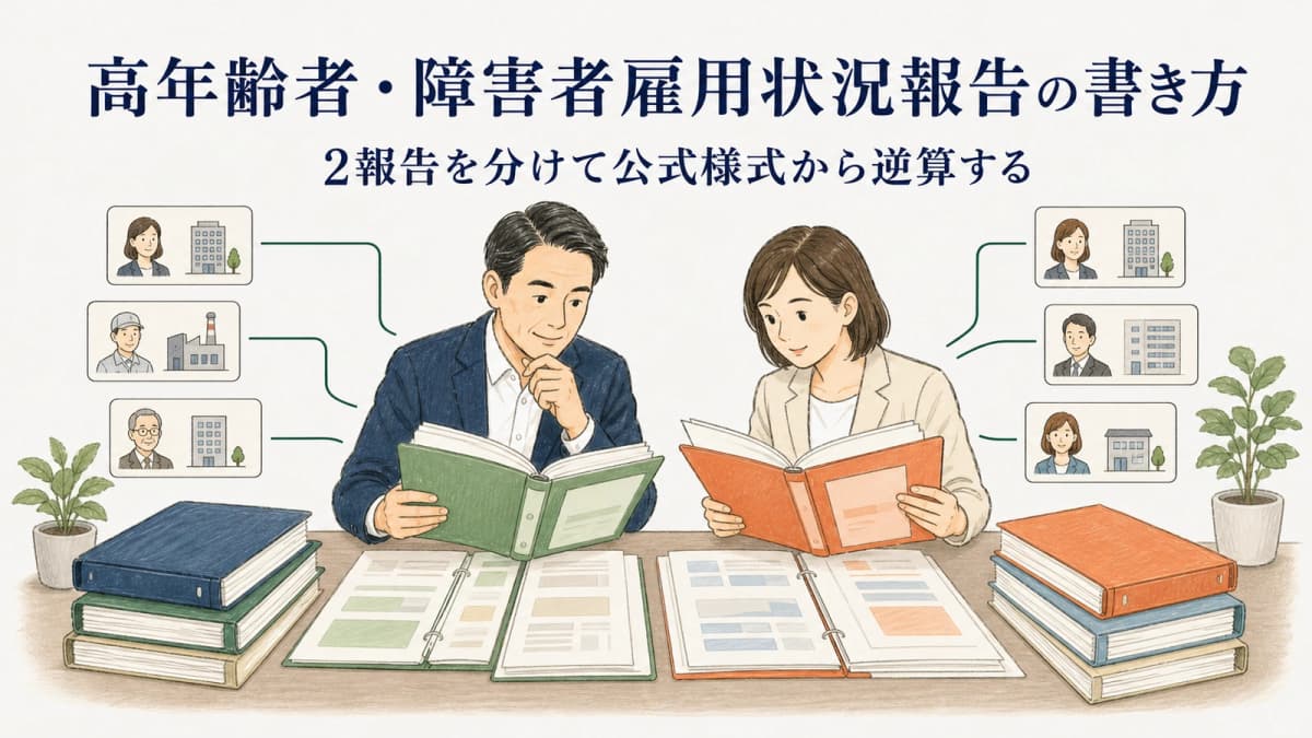 高年齢者・障害者雇用状況報告の書き方|社労士の準備工程