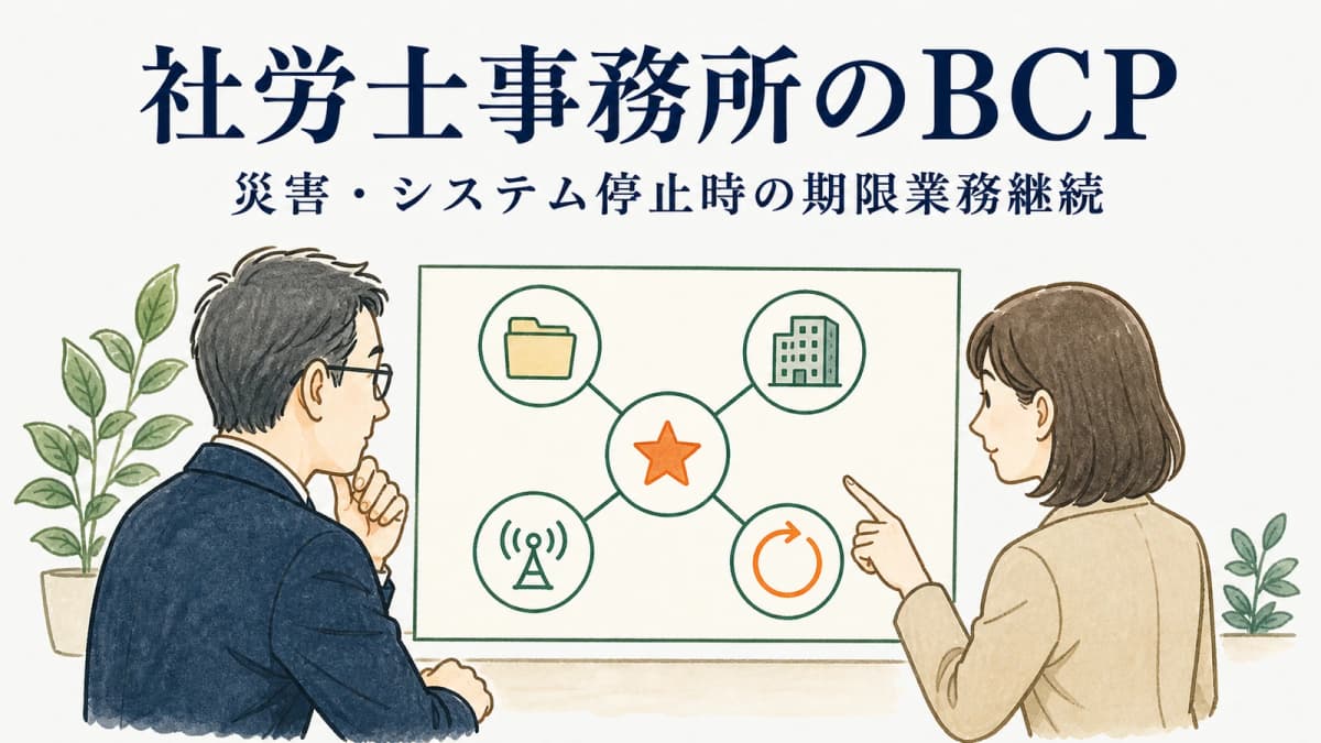 社労士事務所のBCP|災害・システム停止時の期限業務継続