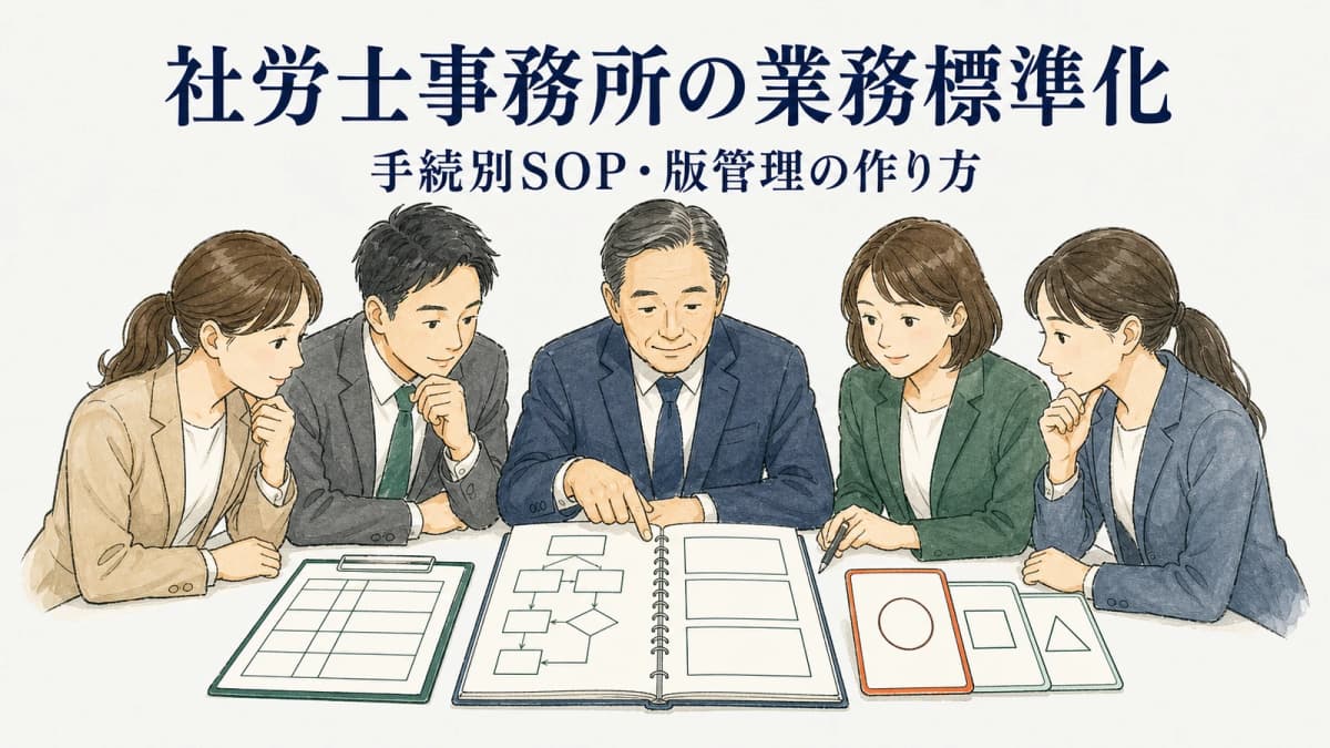 社労士事務所の業務標準化|手続別SOP・版管理の作り方