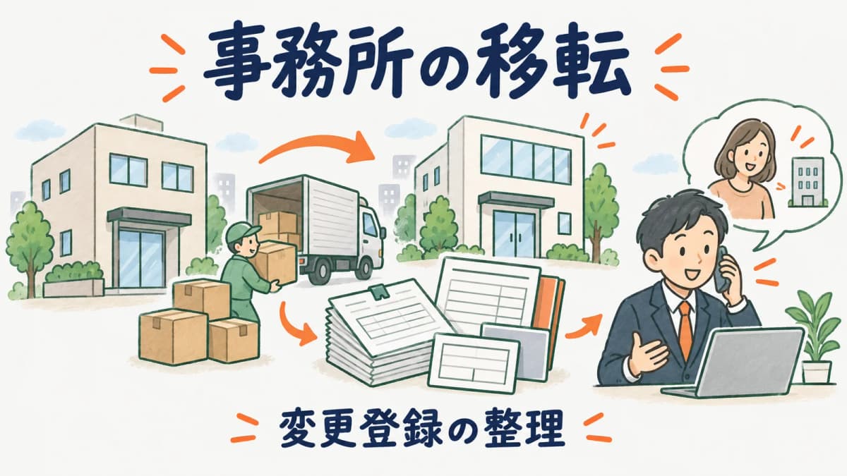 社労士事務所の移転・変更登録|確認する届出と顧問先対応の整理