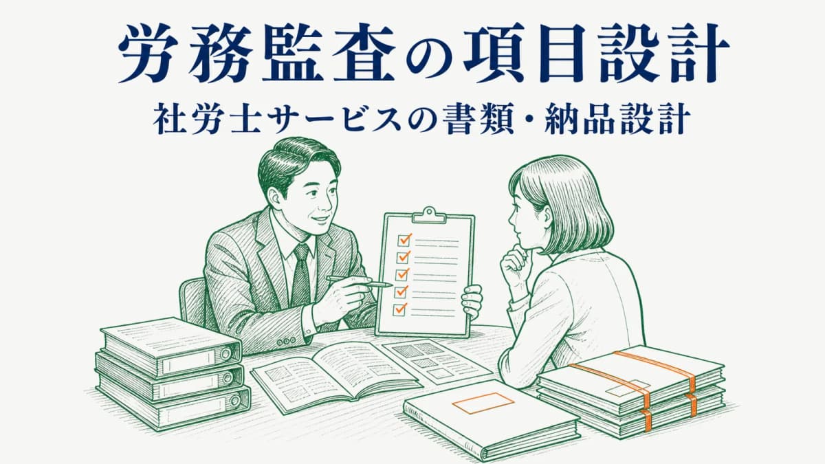 労務監査の項目設計|社労士サービスの書類・納品設計