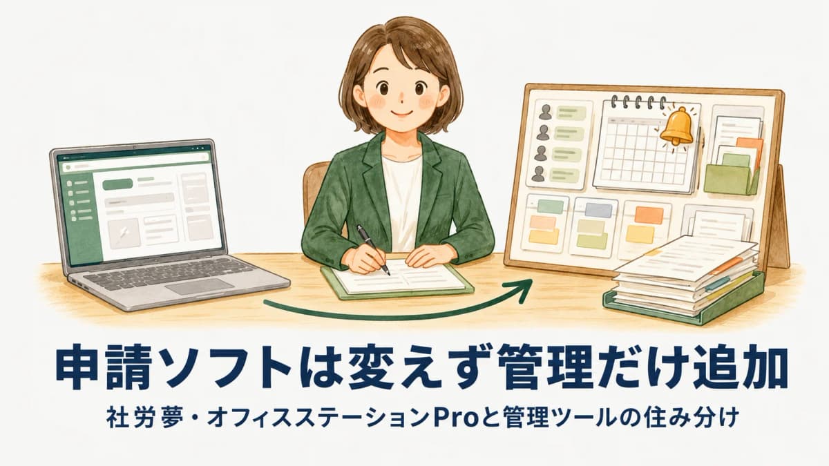 社労士の申請ソフト併用ガイド|社労夢・オフィスステーションProと管理ツールの住み分け【2026年版】