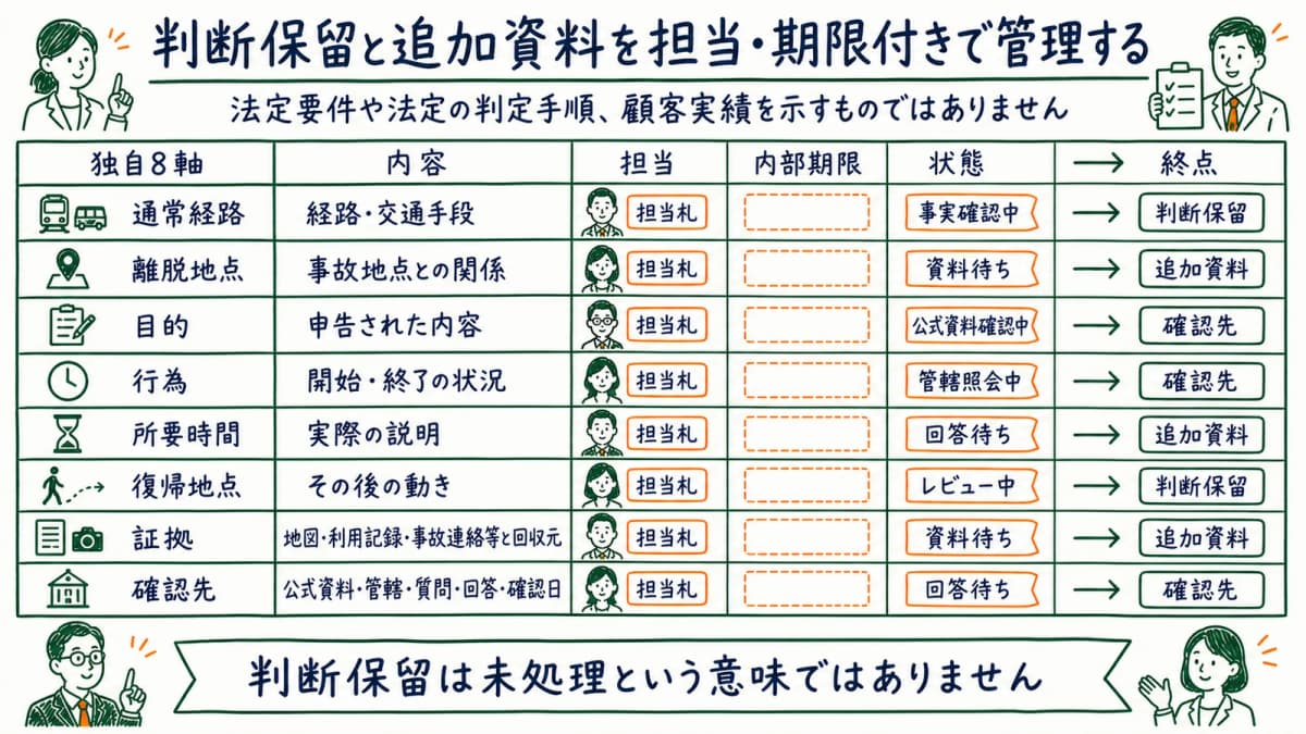 通常経路から確認先までの独自8軸を案件で管理する図