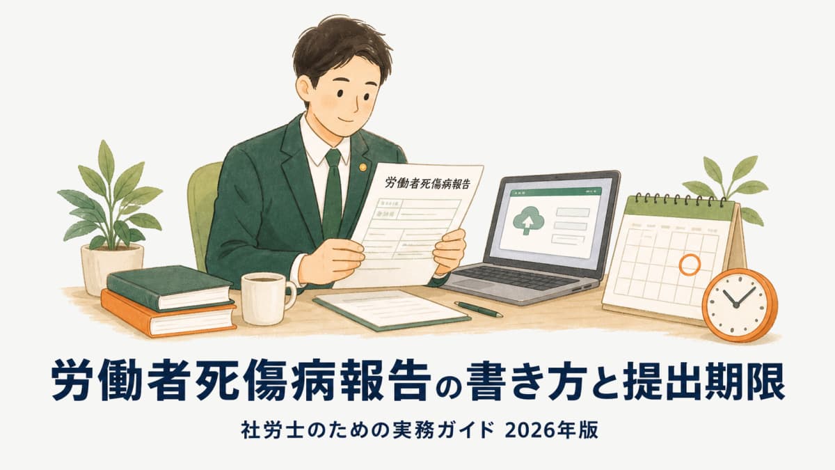 労働者死傷病報告の書き方と提出期限|死亡・休業4日以上/4日未満の使い分けと電子申請義務化【2026年版】