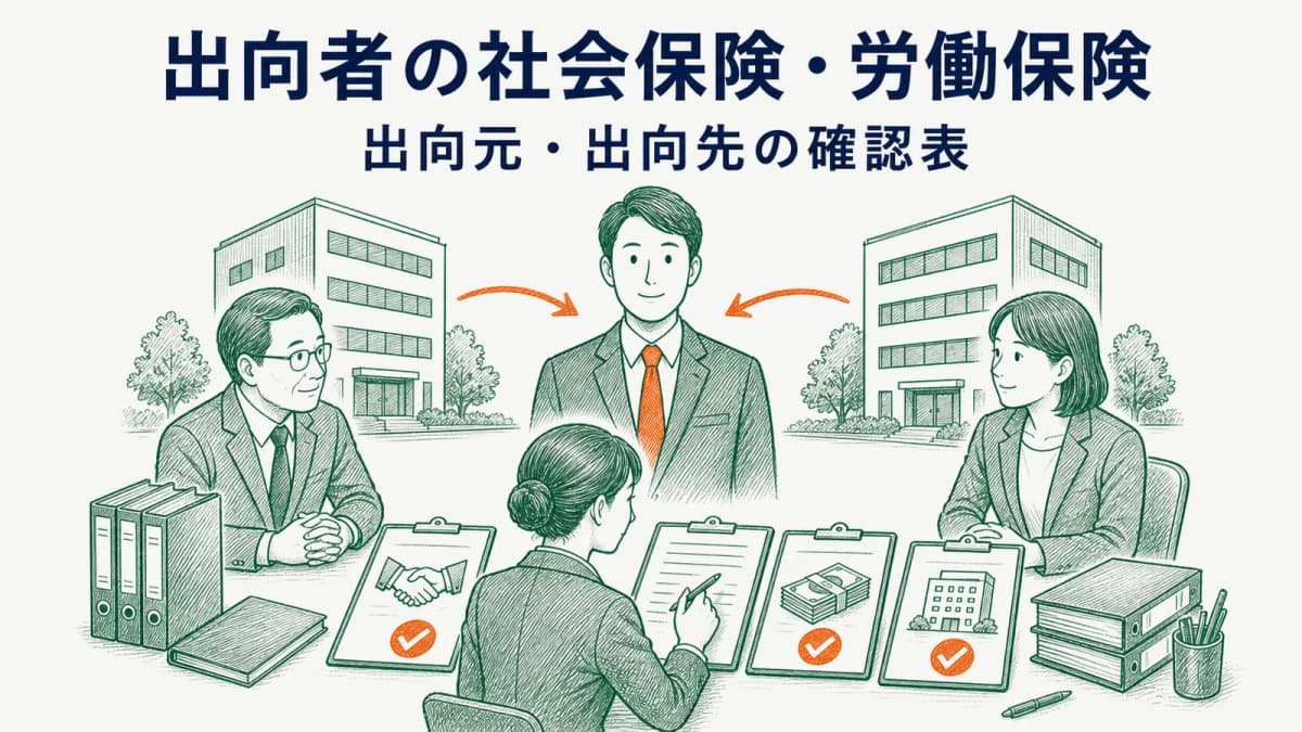出向者の社会保険・労働保険|出向元・出向先の確認表
